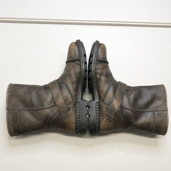 UGG Boots “Rockville II” Men’s Size US 10 Distressed Brown Leather Moto 3043 - Picture 7 of 12